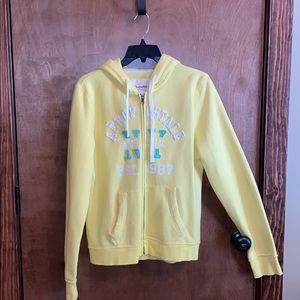 Aeropostale bright yellow zip up